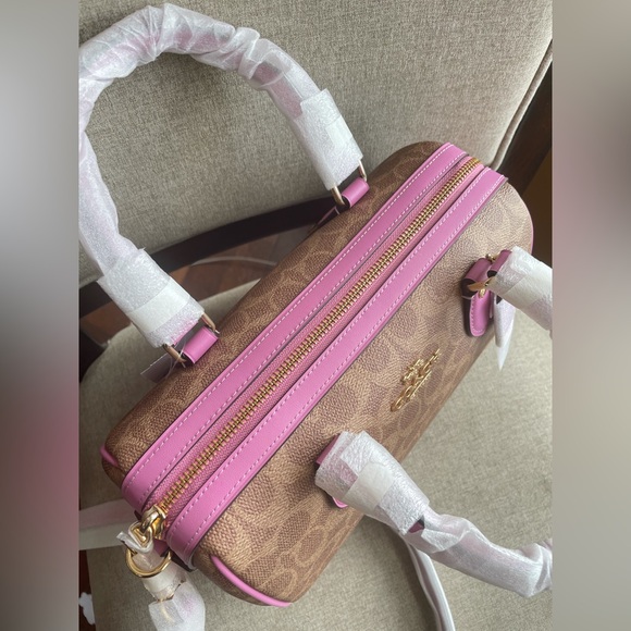 NWT!2PCS COACH ROWAN SATCHEL BAG IN SIGNATURE(CV961)and MEDIUM WALLET(CW786) - Picture 5 of 16